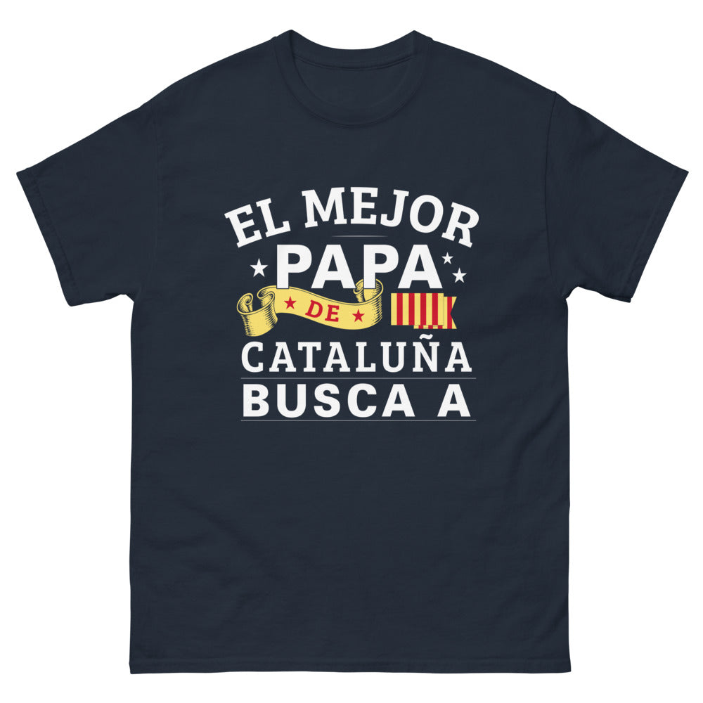 T-shirt Catalogne marine - Pour le meilleur papa avec humour