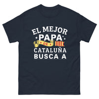 Thumbnail for T-shirt Catalogne marine - Pour le meilleur papa avec humour
