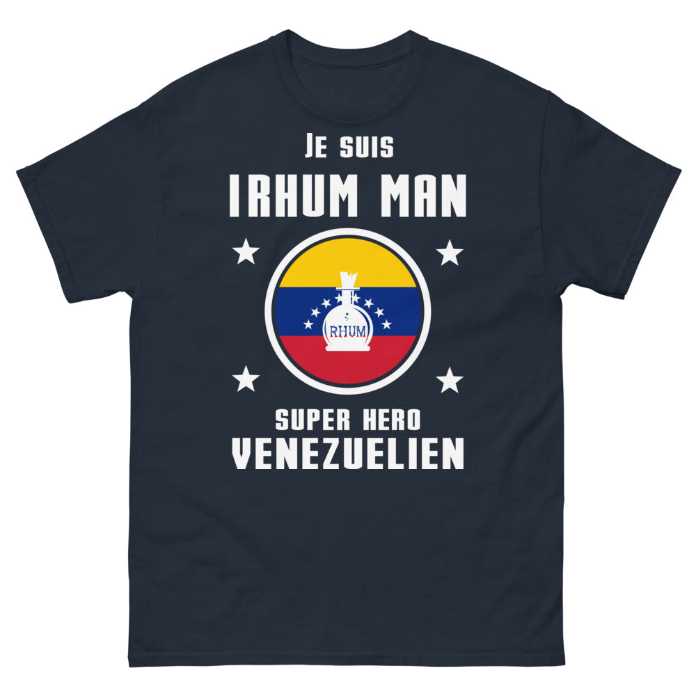 T-shirt Vénézuélien marine - Je suis Rhum-Man, Super Héros