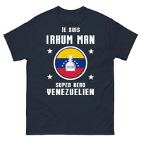 Thumbnail for T-shirt Vénézuélien marine - Je suis Rhum-Man, Super Héros
