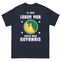 Thumbnail for T-shirt Guyane marine - Je suis I'Rhum Man, super-héros