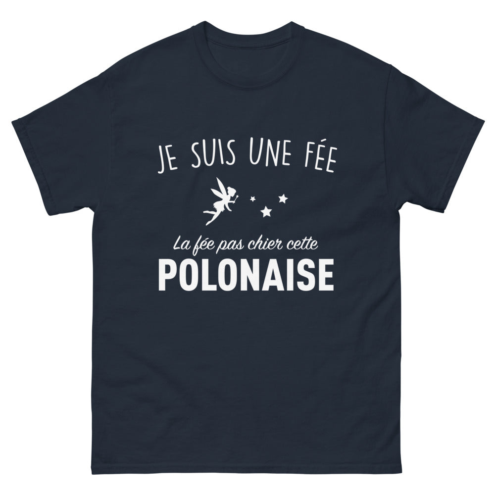 T-shirt Pologne marine - Je suis une fée, la fée pas chier