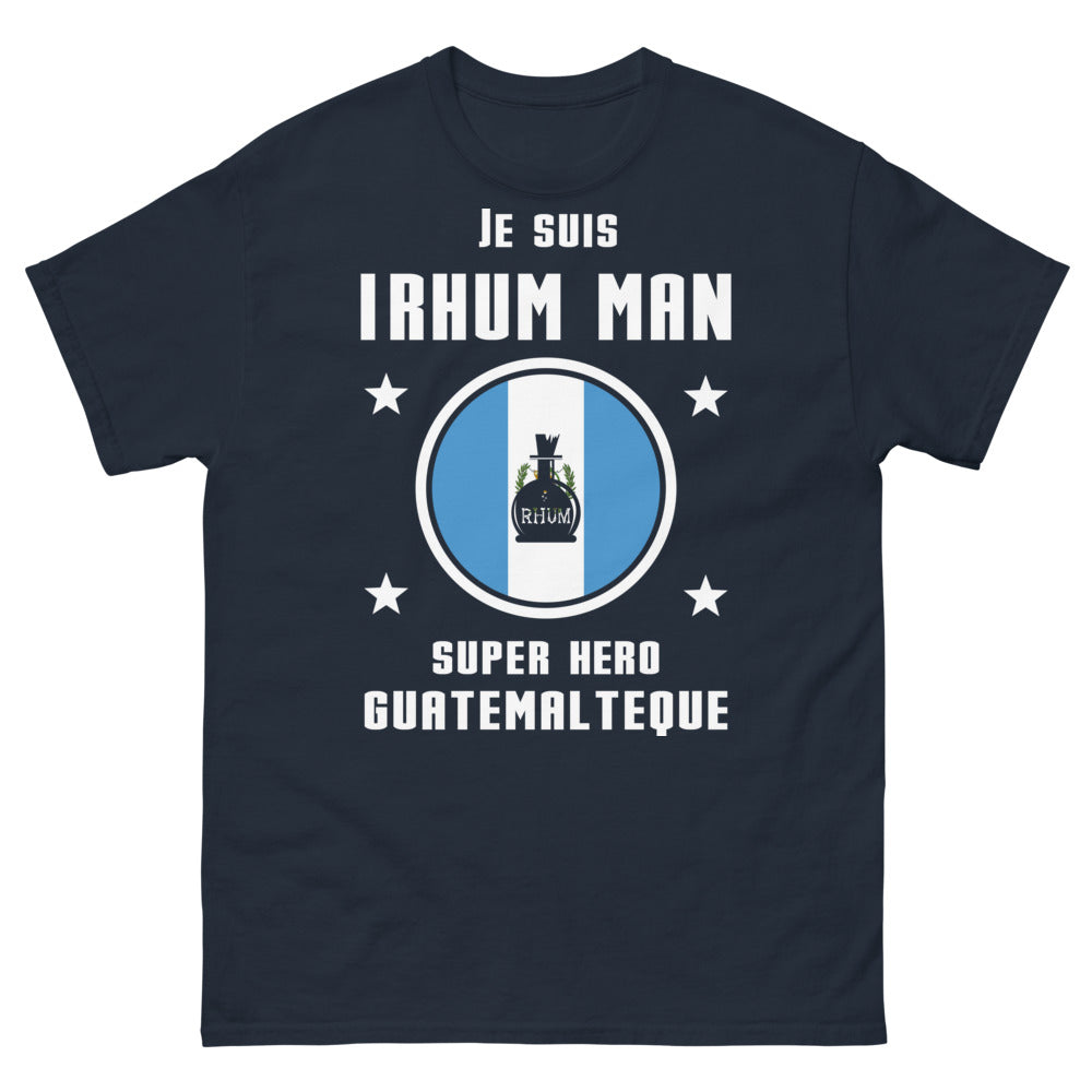 T-shirt Guatémaltèque marine - Je suis I'Rhum Man, Super Héros