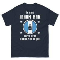 Thumbnail for T-shirt Guatémaltèque marine - Je suis I'Rhum Man, Super Héros