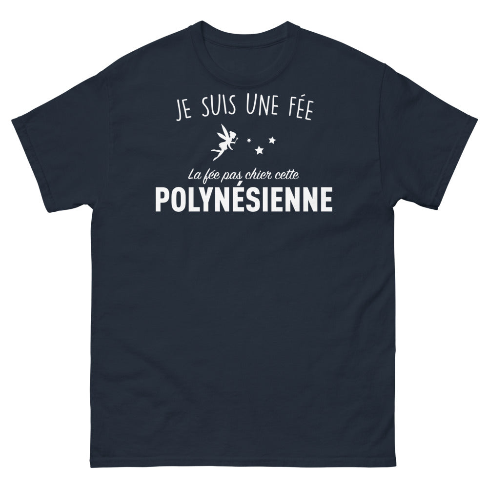 T-shirt Polynésien marine - Je suis une fée, la fée pas chier