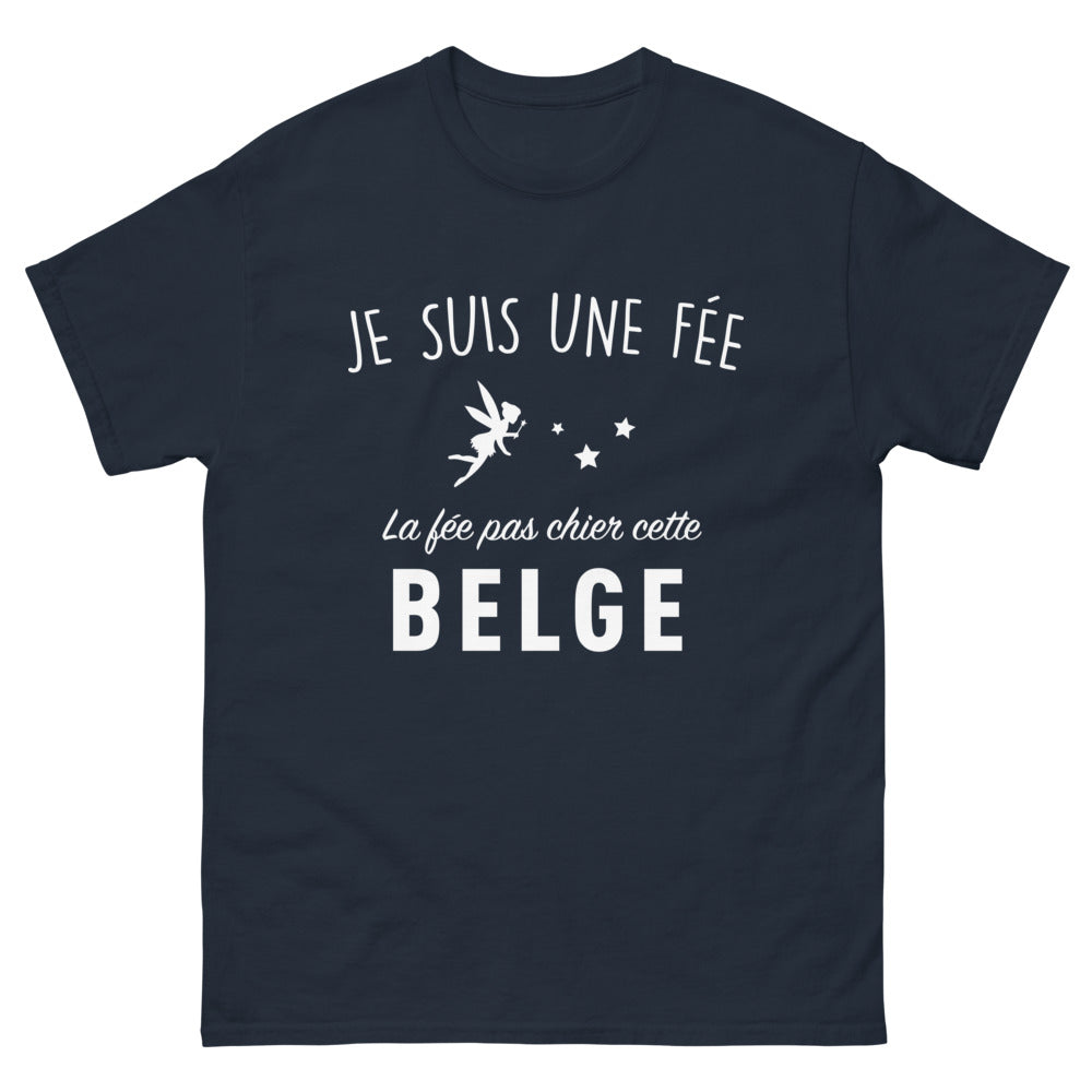 T-shirt Belgique marine - Je suis une fée, la fée pas chier cette Belge