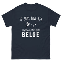 Thumbnail for T-shirt Belgique marine - Je suis une fée, la fée pas chier cette Belge