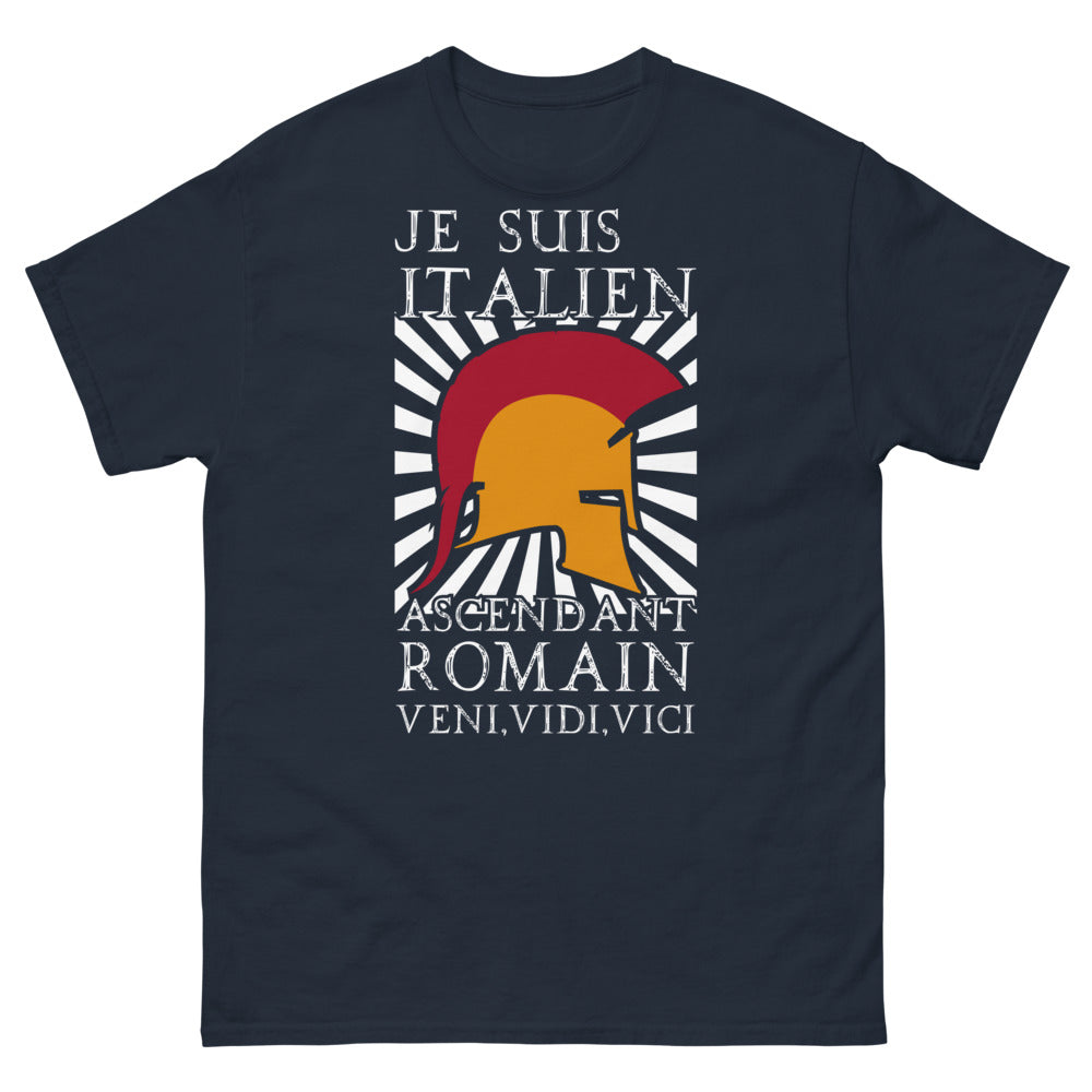 T-shirt Italie bleu marine - Veni Vidi Vici avec humour