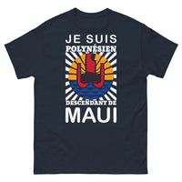 Thumbnail for T-shirt Polynésie marine - Je suis un descendant de Maui