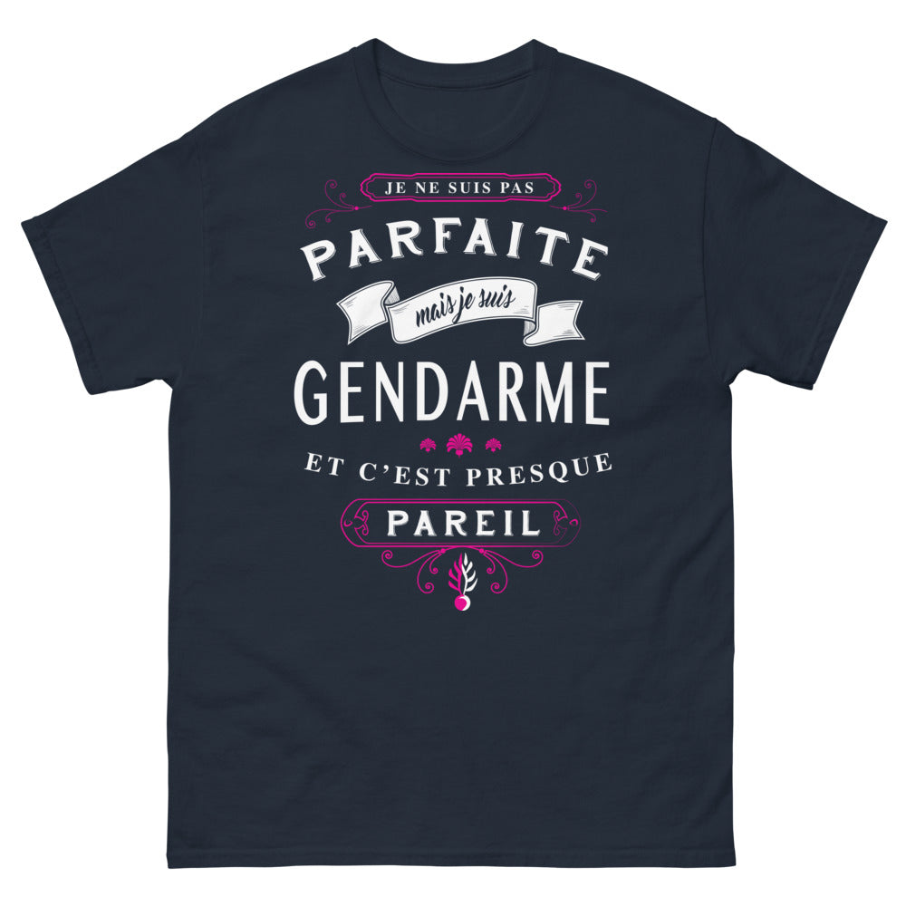 T-shirt Gendarme marine - Je ne suis pas parfaite, mais gendarme