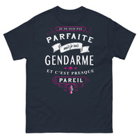 Thumbnail for T-shirt Gendarme marine - Je ne suis pas parfaite, mais gendarme