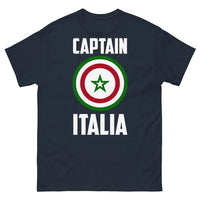 Thumbnail for T-Shirt Italia blu navy - Capitano dell'Italia con umorismo