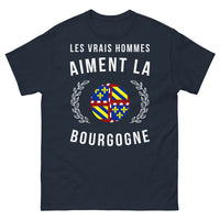 Thumbnail for T-shirt Bourgogne marine - Les vrais hommes aiment la Bourgogne
