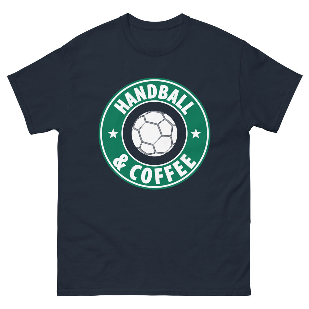 T-shirt Handball marine - Passion pour le café et le sport
