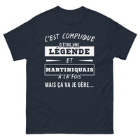 Thumbnail for T-shirt Martinique marine - C'est compliqué d'être une légende