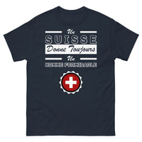 Thumbnail for T-shirt Suisse marine - Un Suisse donne toujours un homme formidable