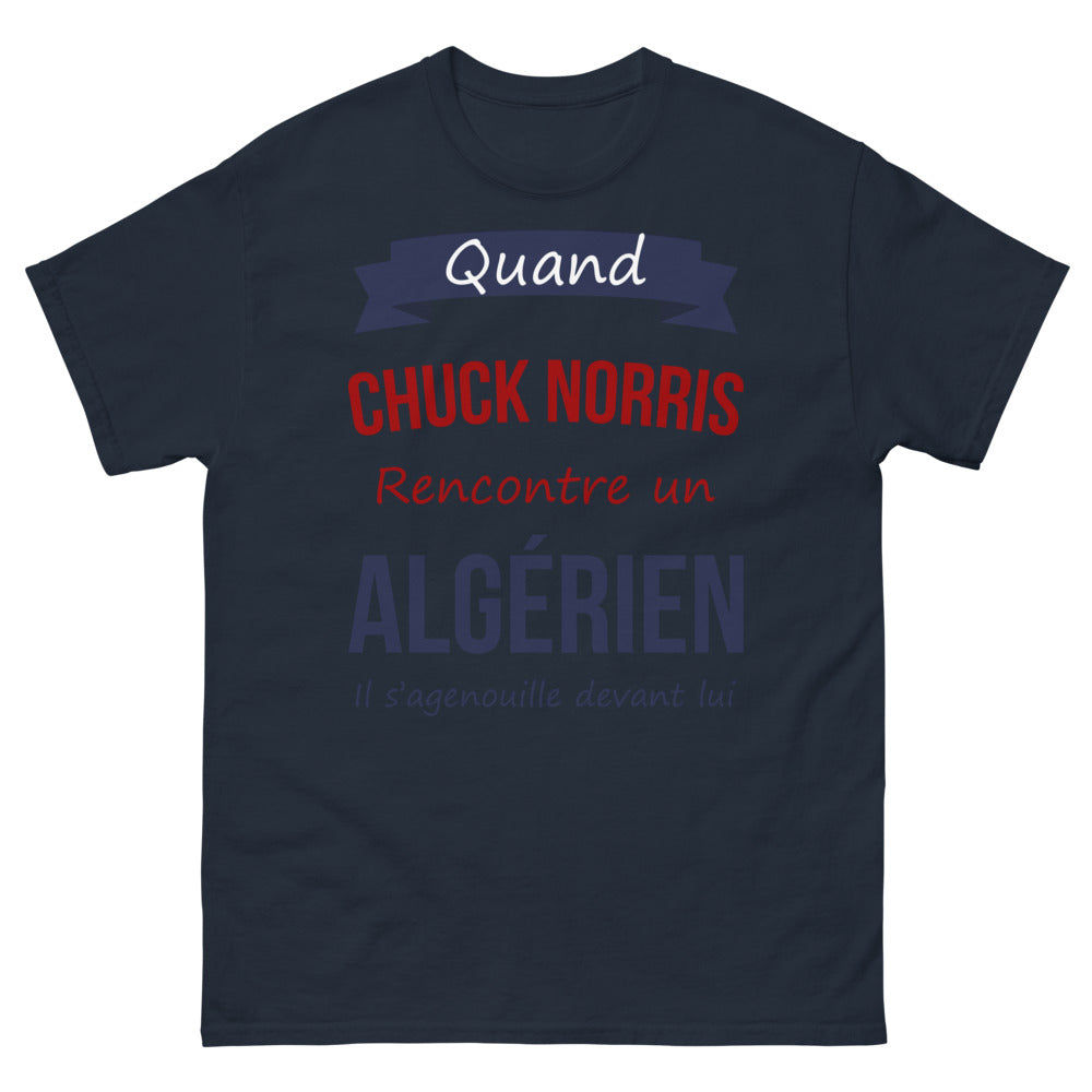 T-shirt Algérie marine - Chuck Norris honore l'Algérie