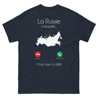 Thumbnail for T-shirt Russie marine - La Russie m'appelle, il faut que j'y aille