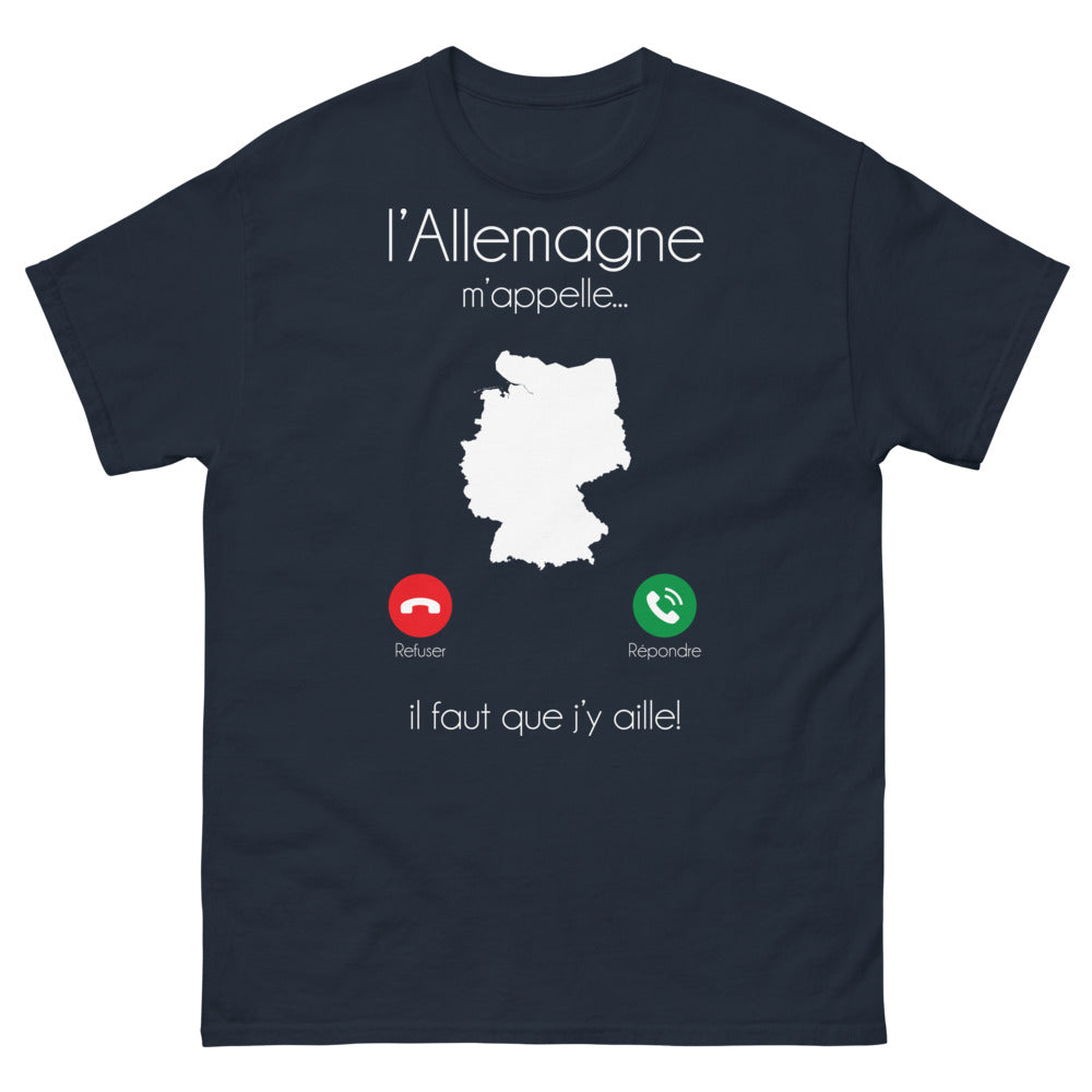 T-shirt Allemagne marine - L'Allemagne m'appelle, il faut y aller