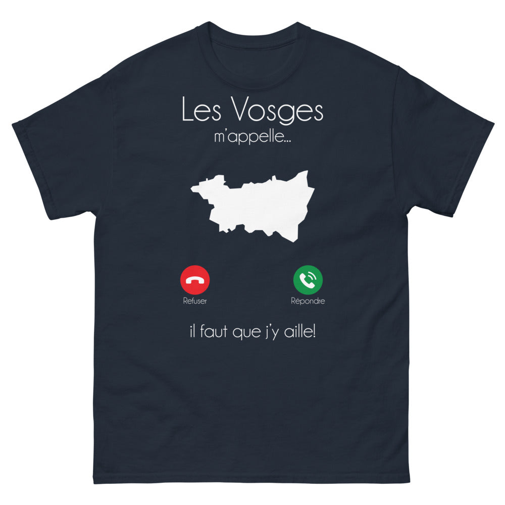 T-shirt Vosges marine - Les Vosges m'appellent, il faut que j'y aille