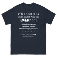 Thumbnail for T-shirt Alsace marine - Règles pour la vie de couple