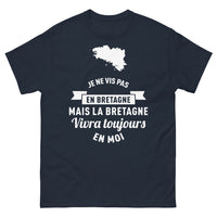 Thumbnail for T-shirt Bretagne marine - Je ne vis pas en Bretagne