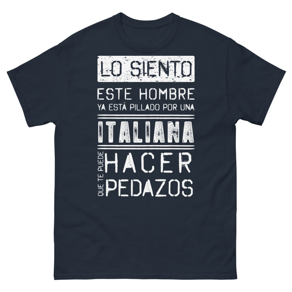 T-shirt Italie bleu marine - Lo siento, este hombre ya está pillado