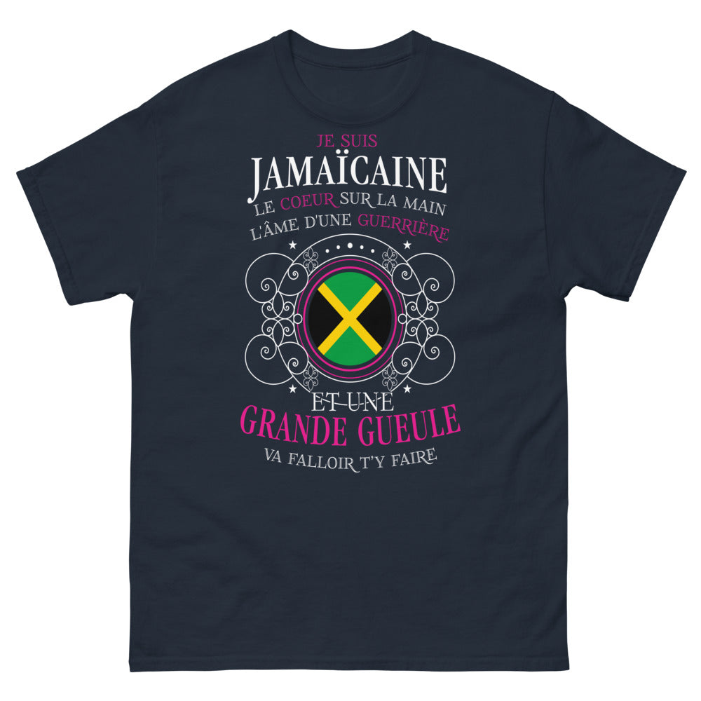 T-shirt Jamaïquaine marine - Je suis Jamaïquaine, guerrière