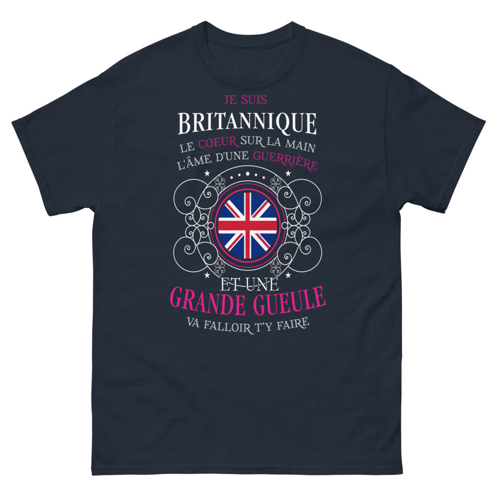 T-shirt Royaume-Uni marine - Je suis britannique avec humour