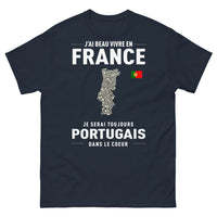 Thumbnail for T-shirt Portugal marine - Je serai toujours Portugais dans le cœur