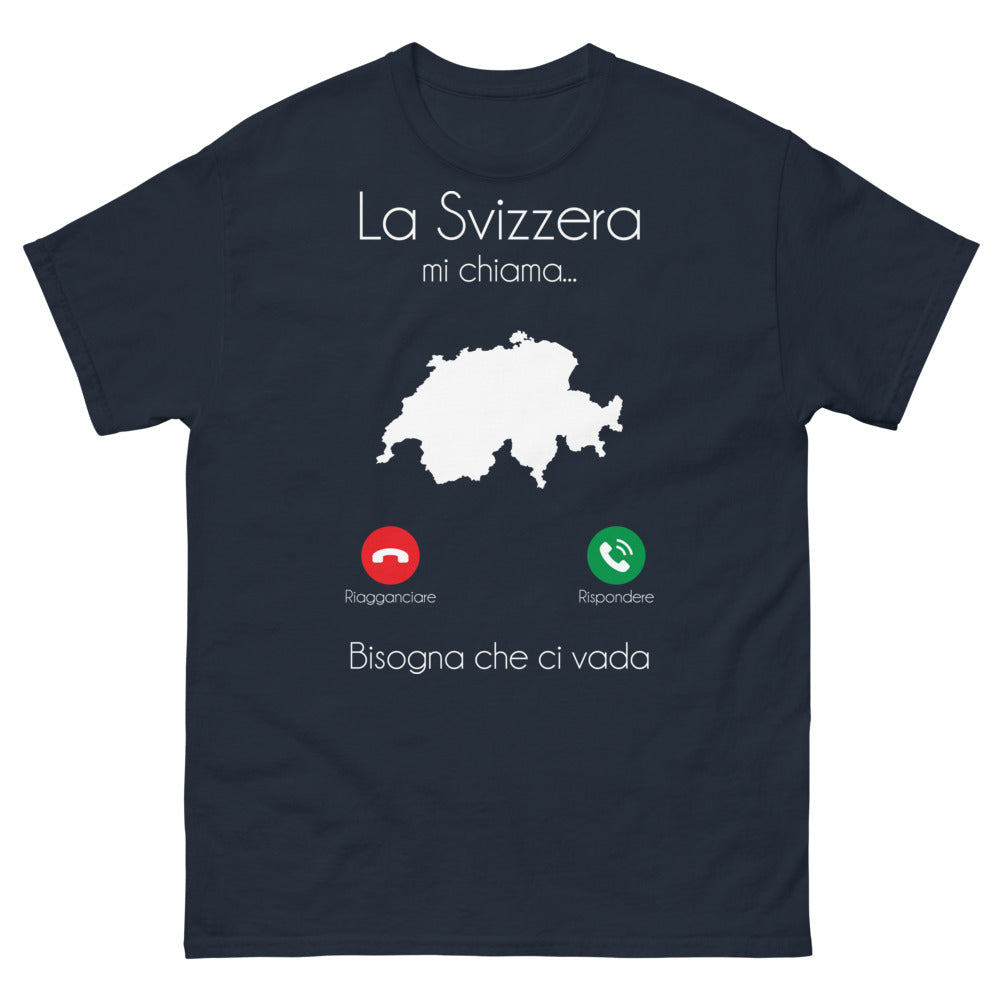 T-Shirt Switzerland navy — La Svizzera mi chiama
