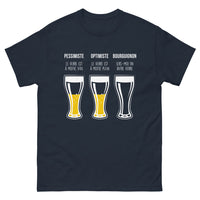 Thumbnail for T-shirt Bourgogne marine - Le verre est à moitié vide... ou plein !