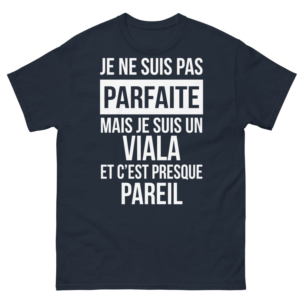 T-shirt Viala noir dos - Je ne suis pas parfaite, presque pareil