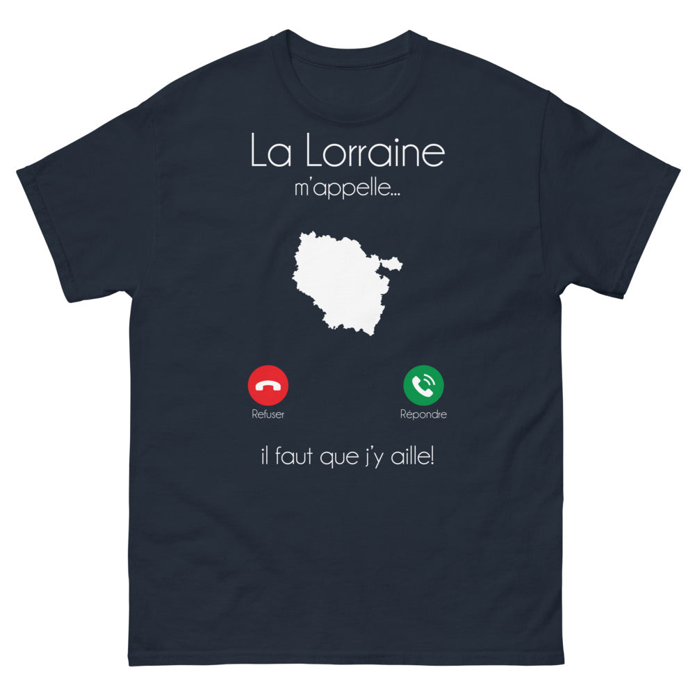 T-shirt Lorraine marine - La Lorraine m'appelle, il faut que j'y aille