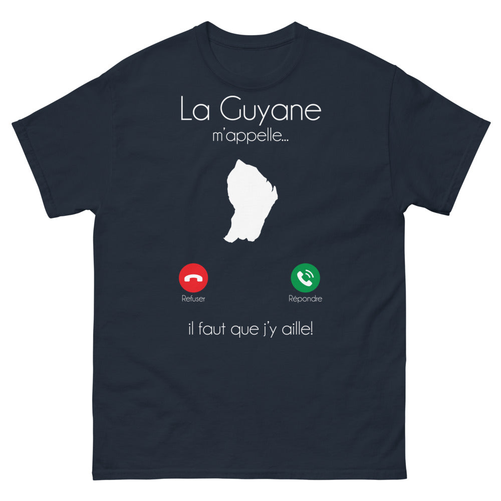 T-shirt Guyane marine - La Guyane m'appelle, il faut que j'y aille