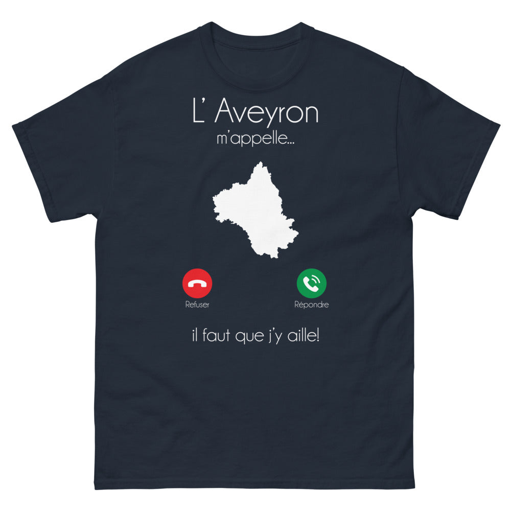T-shirt Aveyron marine - L'appel humoristique des origines