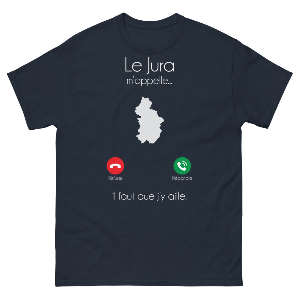 T-shirt Jura marine - Le Jura m'appelle - Il faut que j'y aille