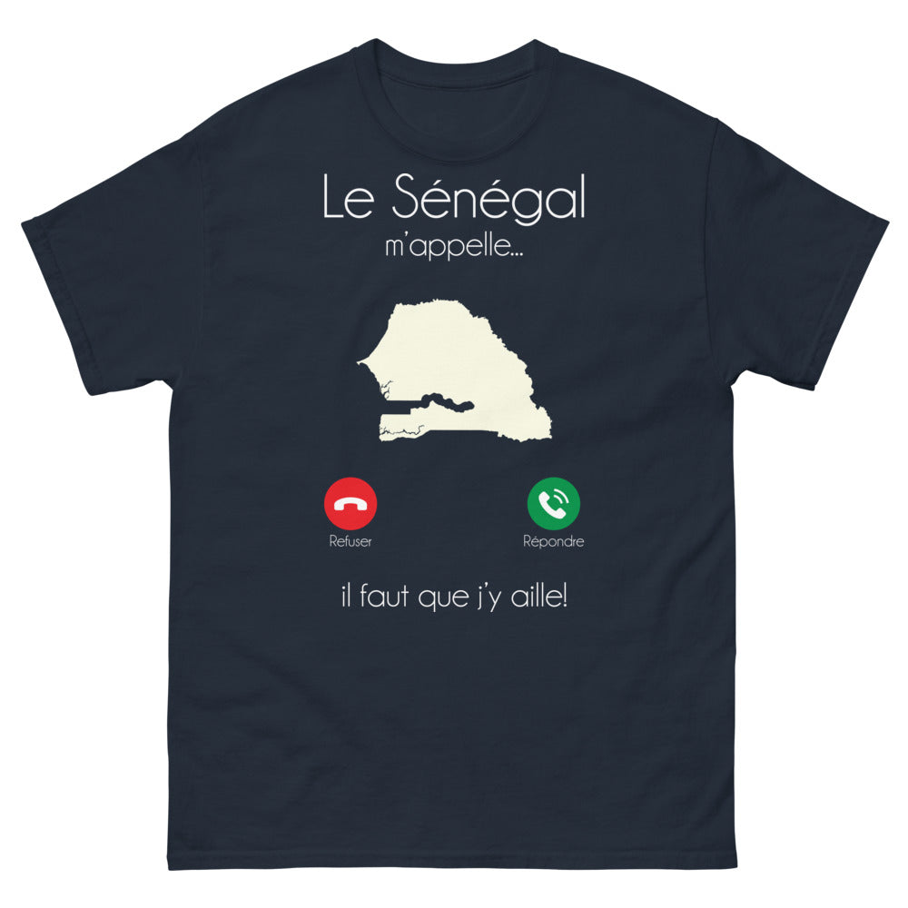 T-shirt Sénégal marine - Le Sénégal m'appelle, il faut y aller