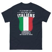 Thumbnail for T-shirt Italie marine - Et le huitième jour, Dieu créa les Italiens