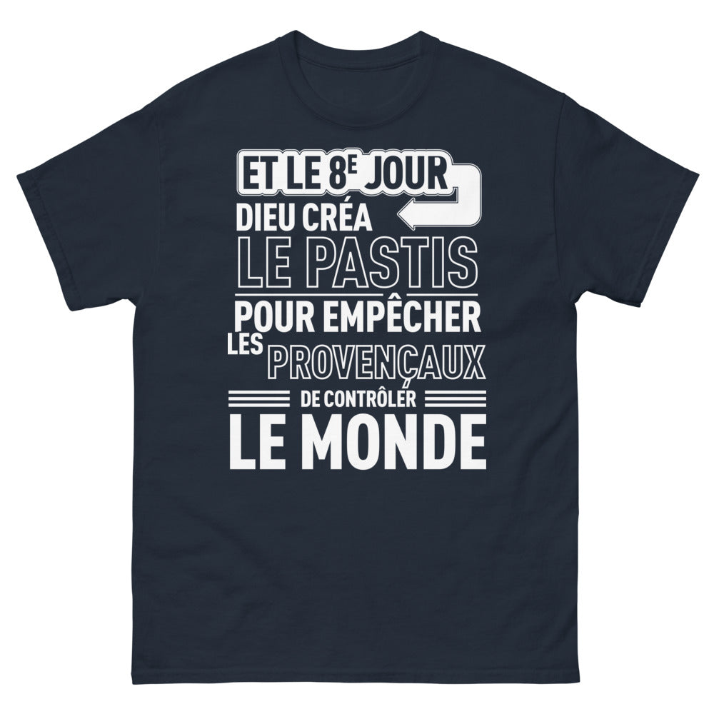 T-shirt Provence marine - Et le 8e jour, Dieu créa le pastis