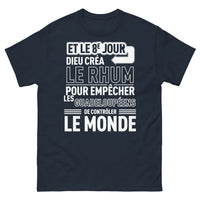 Thumbnail for T-shirt Guadeloupe marine - Et le 8e jour Dieu créa le rhum