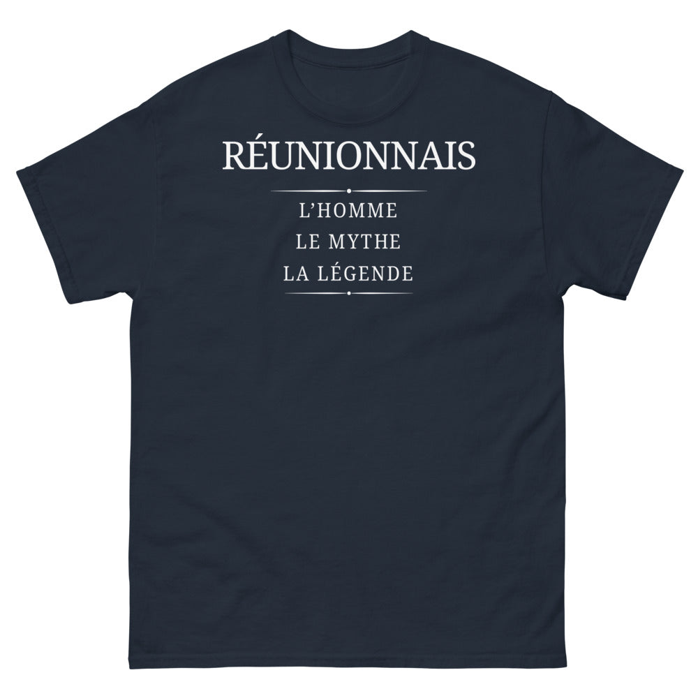 T-shirt Réunionnais marine - L'Homme, Le Mythe, La Légende