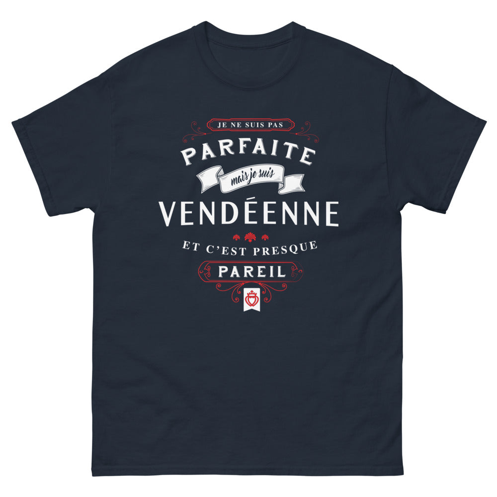 T-shirt Vendée marine - Je ne suis pas parfaite mais je suis Vendéenne