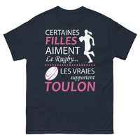 Thumbnail for T-shirt Toulon marine - Certaines filles aiment le rugby