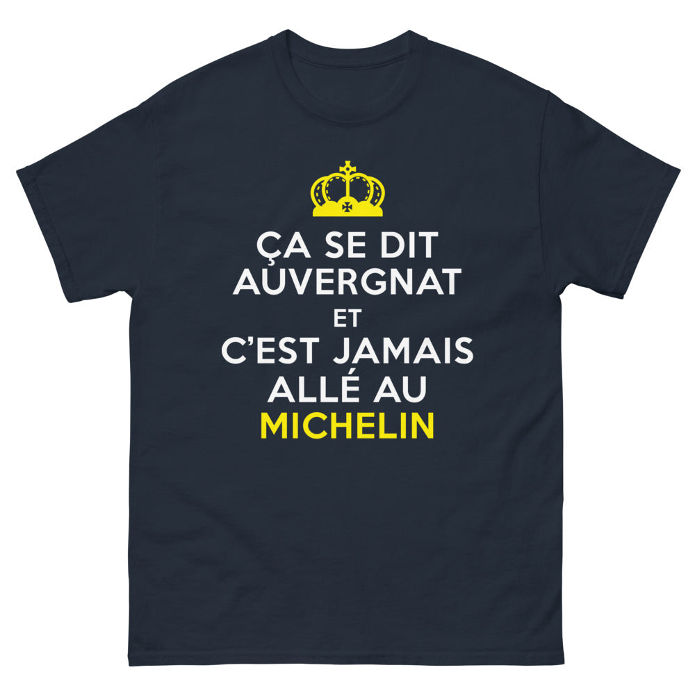 T-shirt Auvergne marine - Ça se dit auvergnat et c’est jamais allé au Michelin