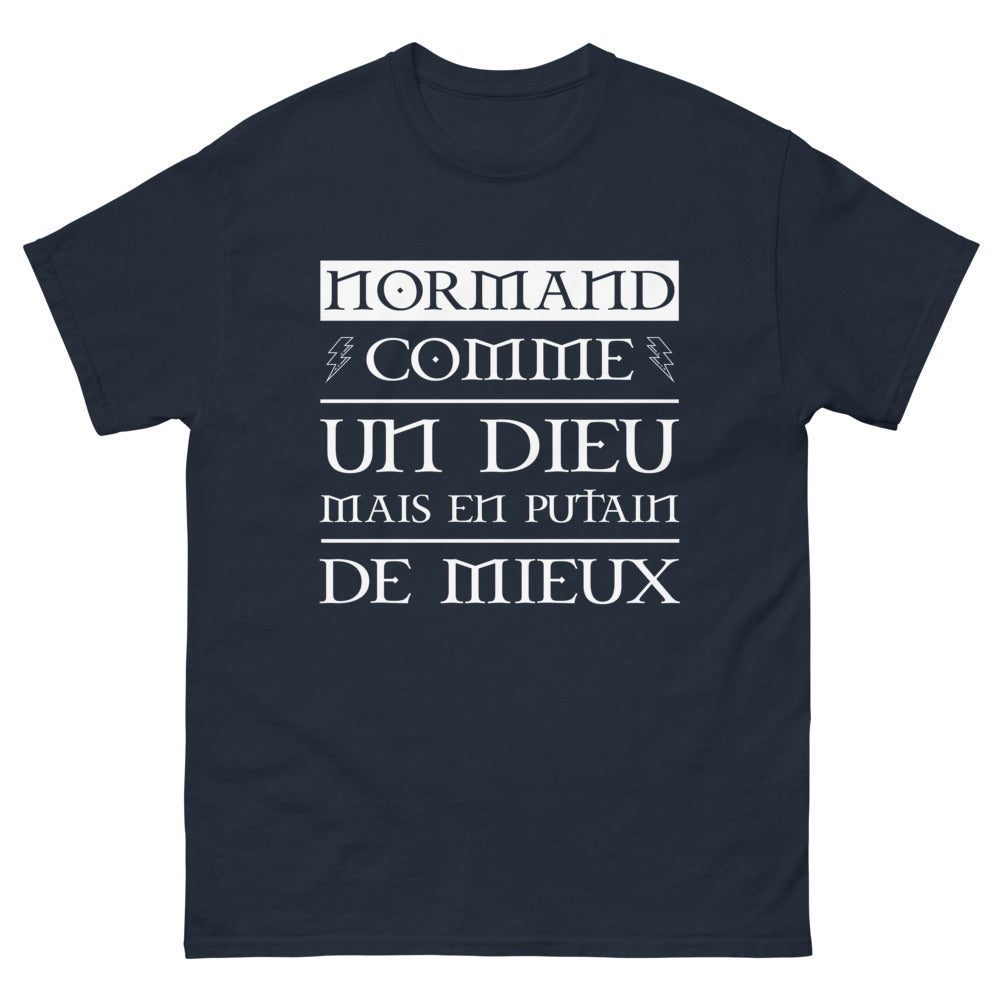 T-shirt Normand marine - Comme un dieu, mais en mieux !