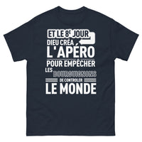 Thumbnail for T-shirt Bourgogne marine - Sauver le monde à l'apéro