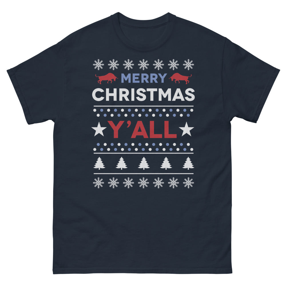 T-shirt Southern Spirit marine - Merry Christmas Y'all