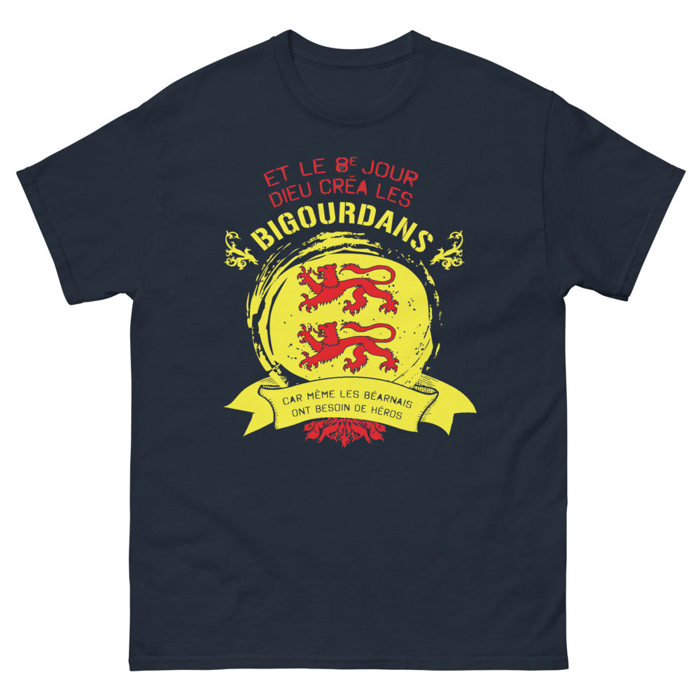 T-shirt Bigourdan marine - Dieu créa les Bigourdans