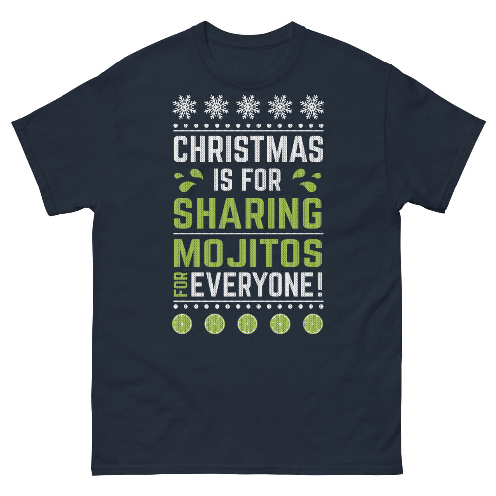 T-shirt Noël noir dos - Christmas is for Sharing Mojitos